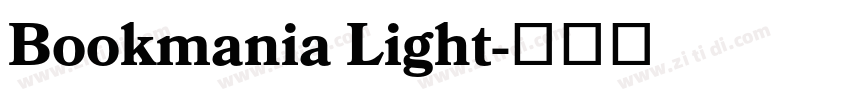 Bookmania Light字体转换